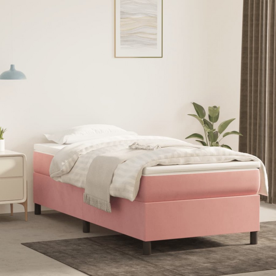 Cadre de lit Rose 90x200 cm Velours