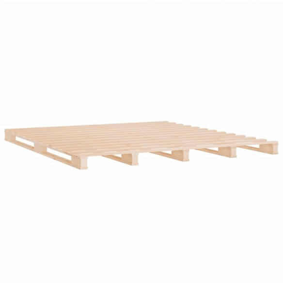 Lit de palette 135x190 cm Bois de pin massif Double