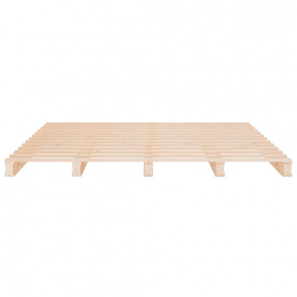 Lit de palette 135x190 cm Bois de pin massif Double