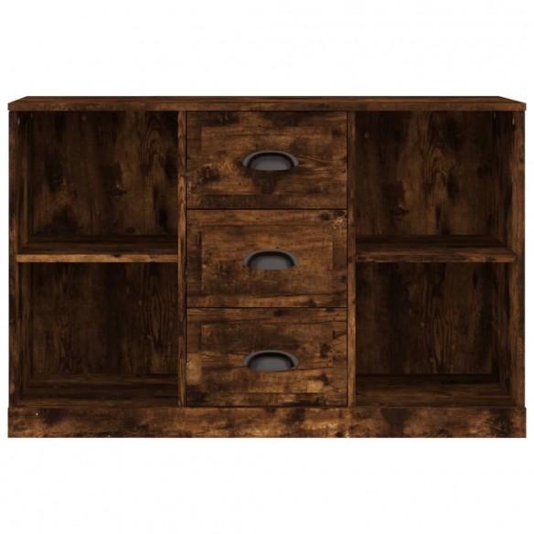 Buffet chêne fumé 104,5x35,5x67,5 cm bois d'ingénierie