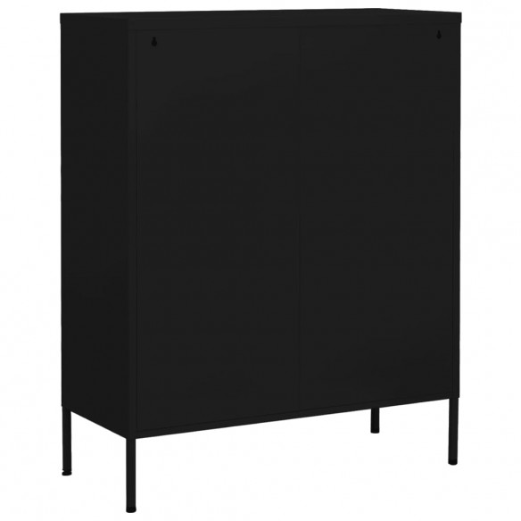 Armoire de rangement Noir 80x35x101,5 cm Acier