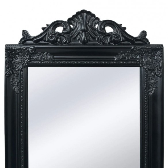 Miroir sur pied Style baroque 160x40 cm Noir