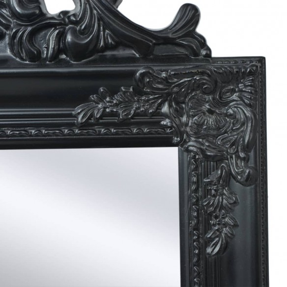 Miroir sur pied Style baroque 160x40 cm Noir