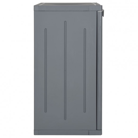 Armoire de rangement de jardin gris 65x45x88 cm PP rotin