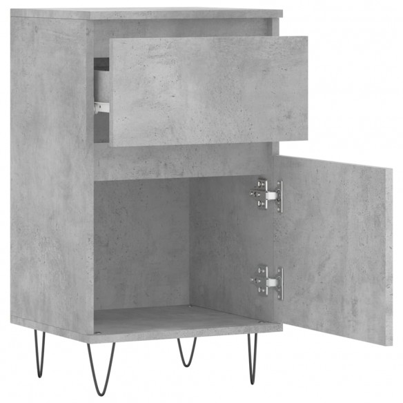 Buffet gris béton 40x35x70 cm bois d'ingénierie