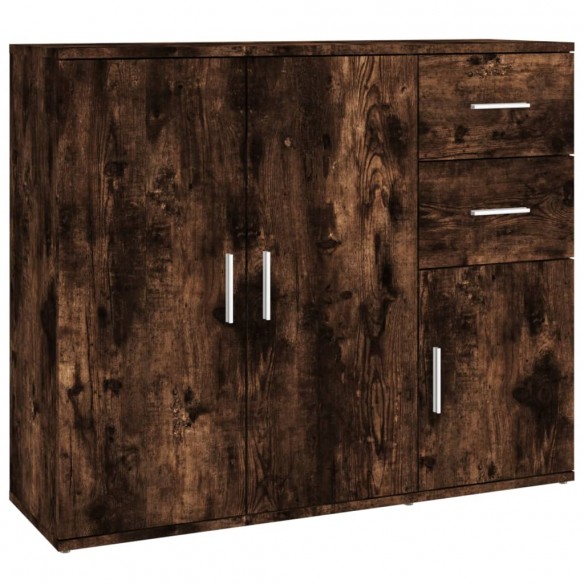 Buffet Chêne fumé 91x29,5x75 cm Bois d'ingénierie