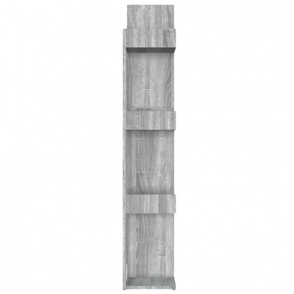 Bibliothèque Sonoma gris 86x25,5x140 cm Bois d'ingénierie