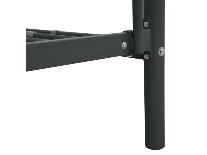 Lit superposé Noir Métal 140x200 cm/90x200 cm