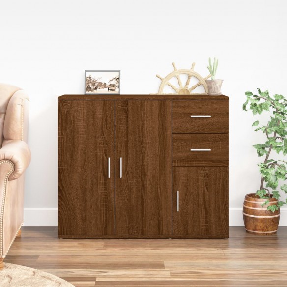 Buffet Chêne marron 91x29,5x75 cm Bois d'ingénierie