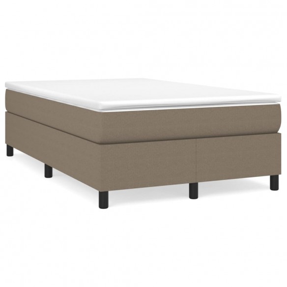 Cadre de lit avec matelas Taupe 120x200 cm Tissu