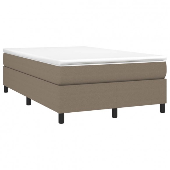 Cadre de lit avec matelas Taupe 120x200 cm Tissu