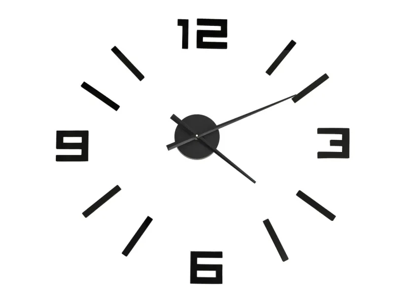 Horloge murale 3D Design moderne Noir 100 cm XXL
