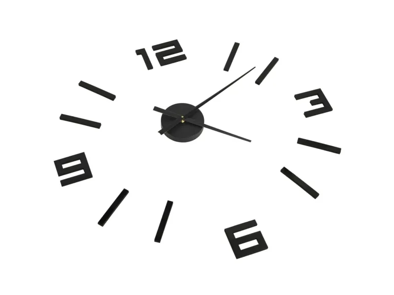 Horloge murale 3D Design moderne Noir 100 cm XXL