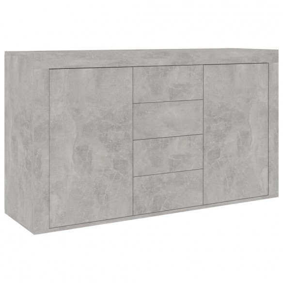 Buffet Gris béton 120x36x69 cm Aggloméré