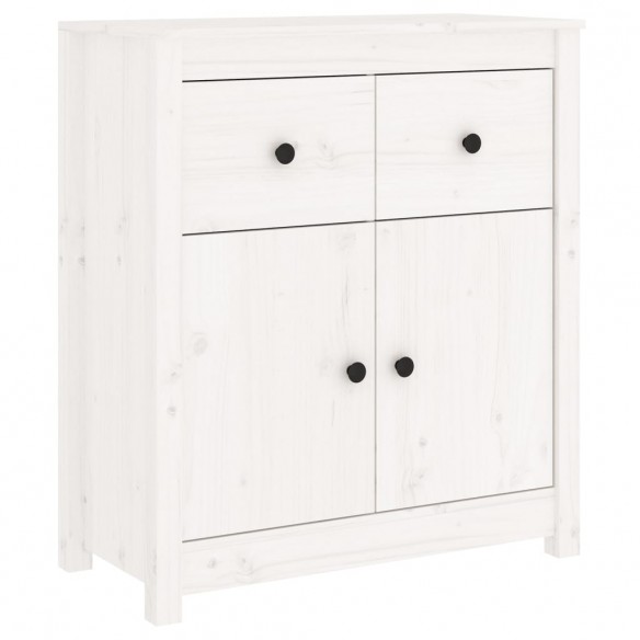 Buffet Blanc 70x35x80 cm Bois massif de pin