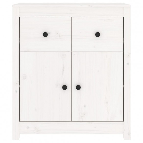 Buffet Blanc 70x35x80 cm Bois massif de pin