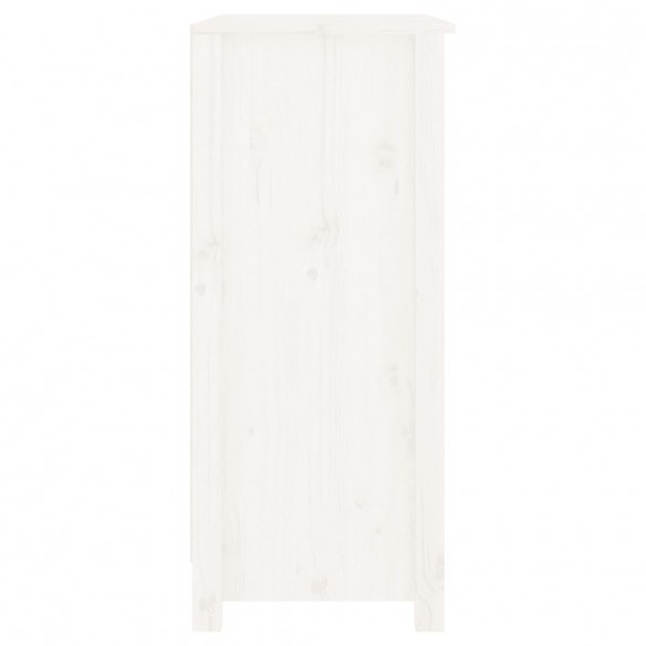 Buffet Blanc 70x35x80 cm Bois massif de pin