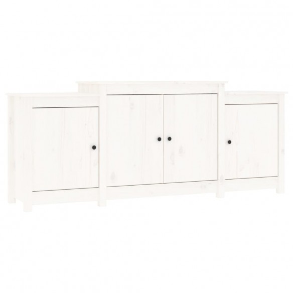 Buffet Blanc 164x37x68 cm Bois massif de pin