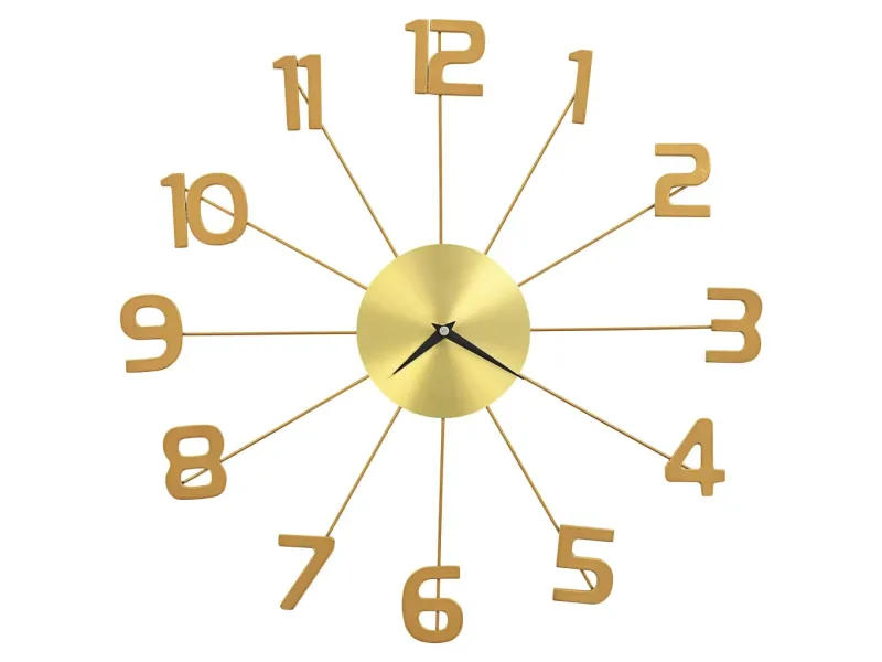 Horloge murale Métal 50 cm Doré