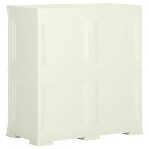 Armoire plastique 79x43x85,5 cm design bois glace à la vanille