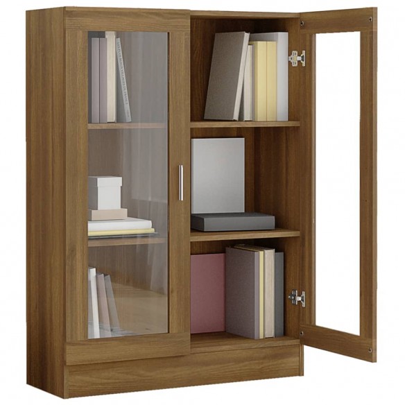 Armoire à vitrine Chêne marron 82,5x30,5x115cmBois d'ingénierie