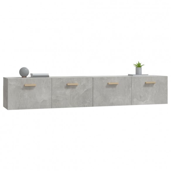 Armoires murales 2 pcs Gris béton 100x36,5x35 cm