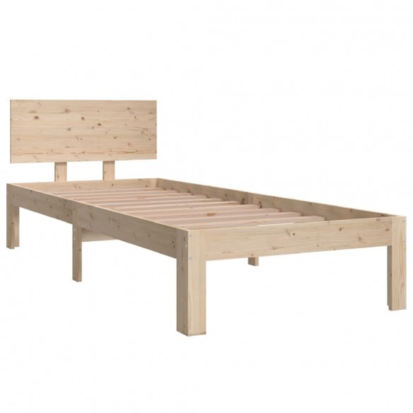 Cadre de lit bois massif 75x190 cm petit simple