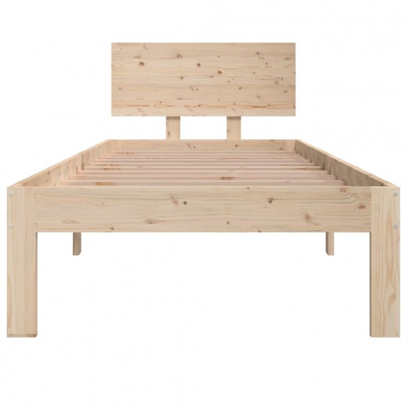 Cadre de lit bois massif 75x190 cm petit simple