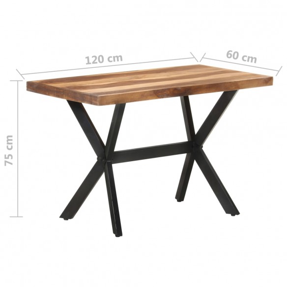 Table de salle à manger 120x60x75 cm Bois avec finition miel