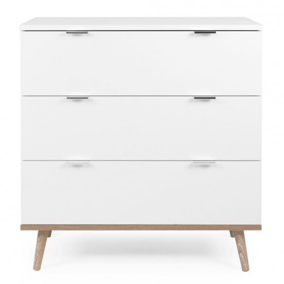 Finori Commode Göteborg 1 Blanc et chêne Sonoma