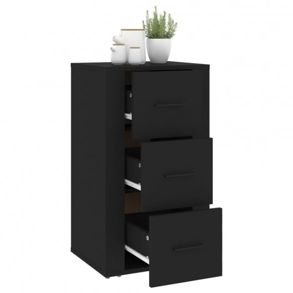 Buffet Noir 40x33x70 cm Bois d'ingénierie