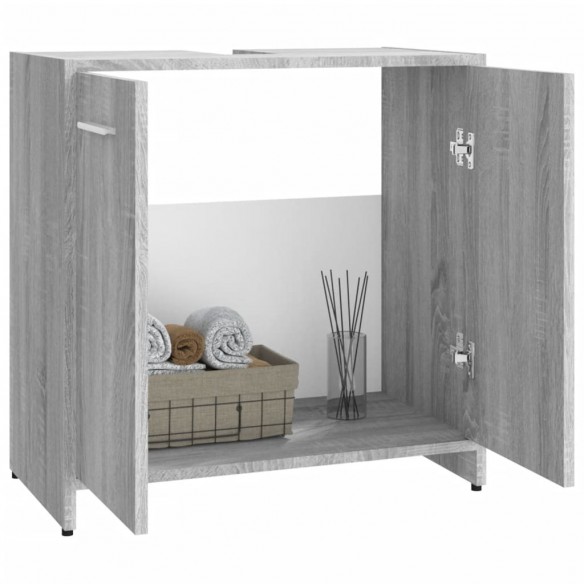 Armoire de bain Sonoma gris 60x33x60 cm Bois d'ingénierie