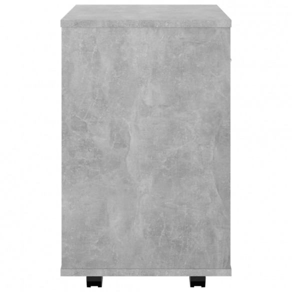 Armoire à roulettes Gris béton 46x36x59 cm Aggloméré