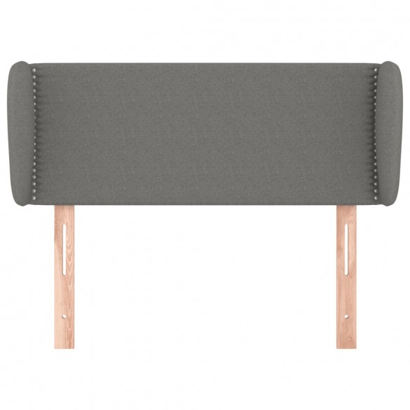 Tête de lit avec oreilles Gris foncé 83x23x78/88 cm Tissu