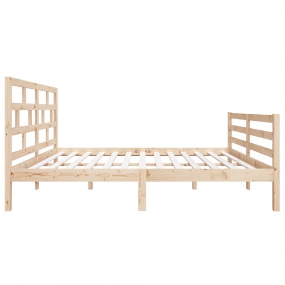 Cadre de lit Bois massif 135x190 cm Double