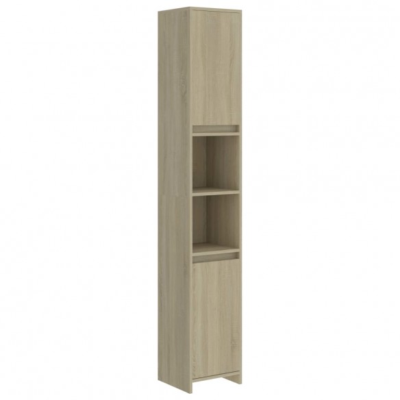 Armoire de salle de bain Chêne sonoma 30x30x183,5 cm Aggloméré