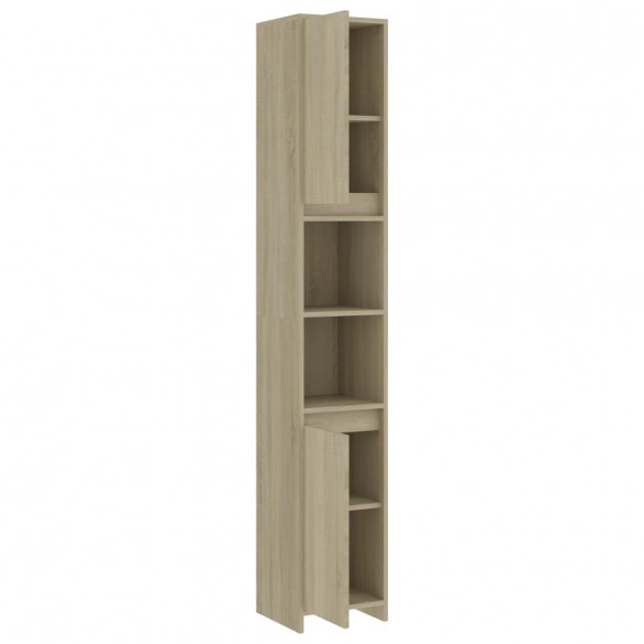 Armoire de salle de bain Chêne sonoma 30x30x183,5 cm Aggloméré