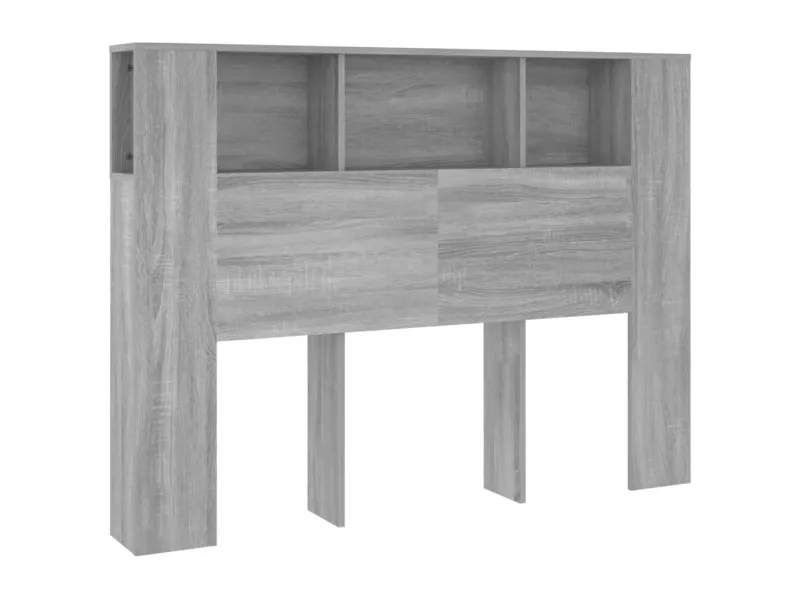 Armoire de tête de lit Sonoma gris 140x18,5x104,5 cm