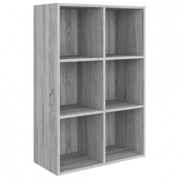 Bibliothèque/Buffet Sonoma gris 66x30x98 cm Bois d'ingénierie