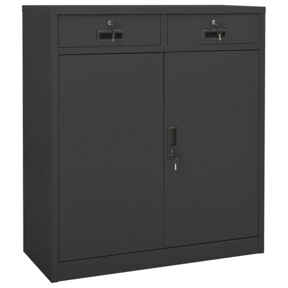 Armoire de bureau Anthracite 90x40x102 cm Acier