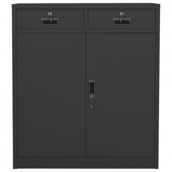 Armoire de bureau Anthracite 90x40x102 cm Acier