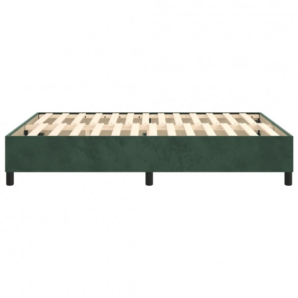 Cadre de lit Vert foncé 140x190 cm Velours