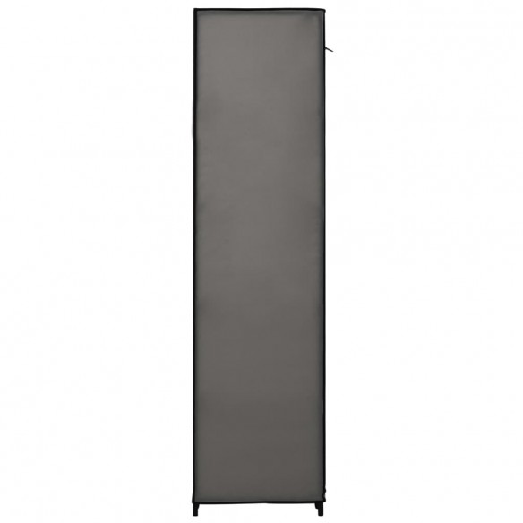 Armoire avec compartiments et tiges Gris 150x45x176 cm Tissu