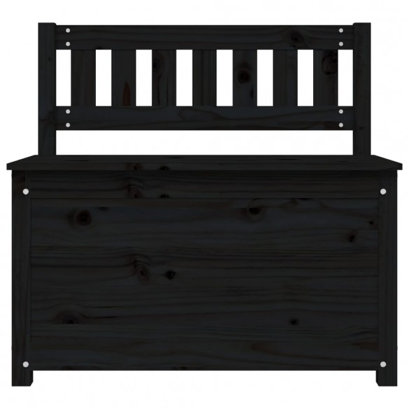 Banc Noir 80x41x77 cm Bois de pin massif