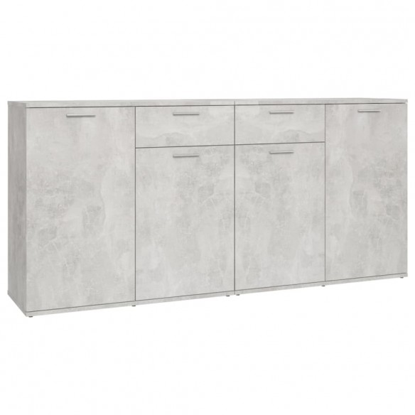 Buffet Gris béton 160x36x75 cm Aggloméré