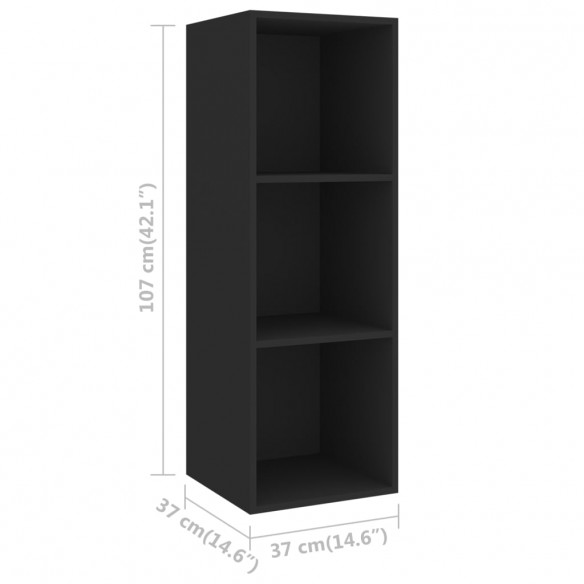 Ensemble de meubles TV 4 pcs Noir Bois d'ingénierie