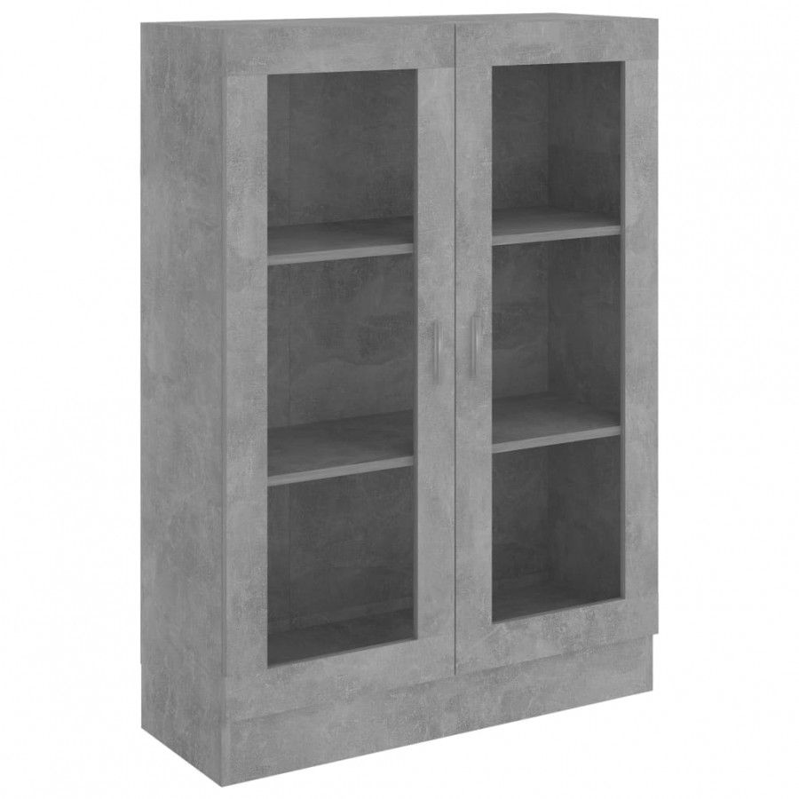 Armoire à vitrine Gris béton 82,5x30,5x115 cm Aggloméré