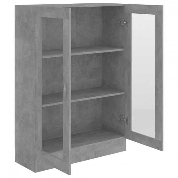 Armoire à vitrine Gris béton 82,5x30,5x115 cm Aggloméré