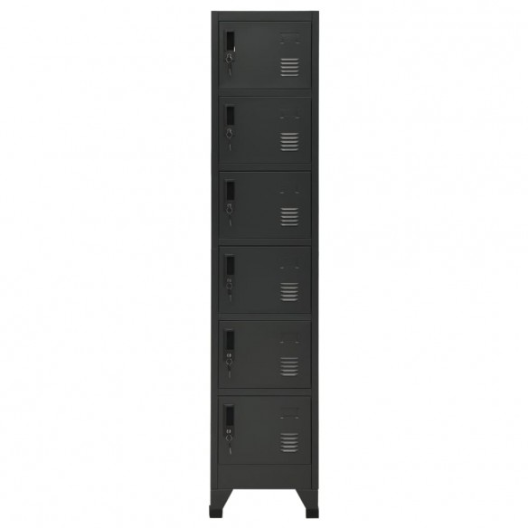 Armoire à casiers Anthracite 38x40x180 cm Acier