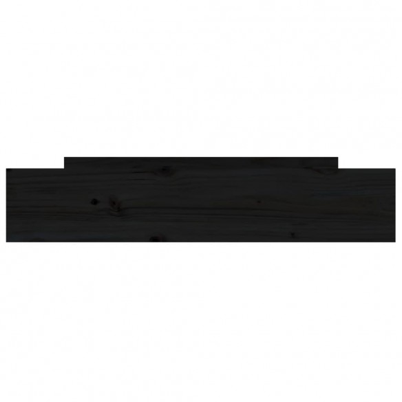 Tiroirs de lit 2 pcs Noir Bois de pin massif